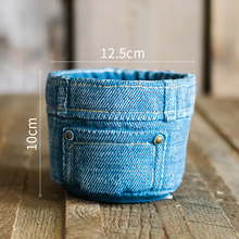 Load image into Gallery viewer, Jeans pocket flower pot small flower pot
