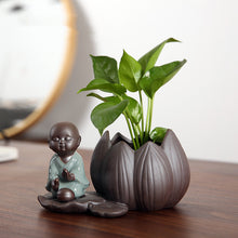 Load image into Gallery viewer, Vase Glass Transparent Water Culture Tabletop Ceramic Flower Pot