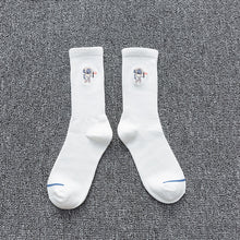 Load image into Gallery viewer, Embroidered cotton socks astronaut all-match socks sports socks