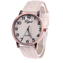 Load image into Gallery viewer, Leather Wood Bracelet Watch