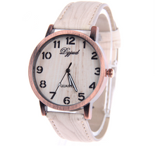 Load image into Gallery viewer, Leather Wood Bracelet Watch