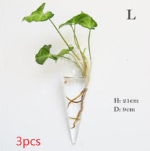 Load image into Gallery viewer, Fashion Wall Hanging Glass Flower Vase Terrarium Wall Fish Tank Aquarium Container Flower Planter Pots Home Garden Decoration