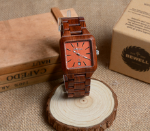 Load image into Gallery viewer, Watch men's quartz watch custom European and American fashion jewelry bamboo tabl