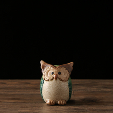 Load image into Gallery viewer, Ceramic owl ornament decoration