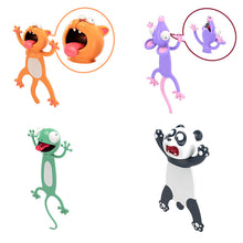 Load image into Gallery viewer, 3D Stereo Cartoon Lovely Animal Bookmark Original Cute Cat PVC Material Student Children School Stationery for Kids Gift