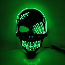 Load image into Gallery viewer, Scar One-eyed Pirate Mask Bloody Horror Cold Light Halloween Mask Led Glowing Mask