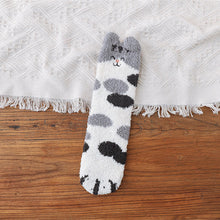 Load image into Gallery viewer, Women's Coral Fleece Cat Paw Pattern Kawaii Thick Warm Socks