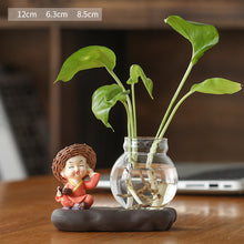 Load image into Gallery viewer, Green Radish Hydroponic Plant Pots And Utensils Transparent Desk Decorations Home Furnishings