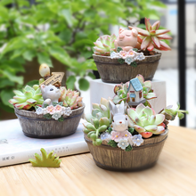 Load image into Gallery viewer, Wooden Basin Resin Ornaments Micro Landscape Garden Decoration