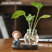 Load image into Gallery viewer, Green Radish Hydroponic Plant Pots And Utensils Transparent Desk Decorations Home Furnishings