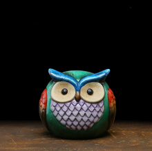 Load image into Gallery viewer, Ceramic owl ornament decoration