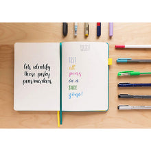 Load image into Gallery viewer, Dot Matrix Horizontal Line Inside Two-color Ribbon Notebook