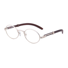 Load image into Gallery viewer, Retro Wood-like Sunglasses Small Round Frame