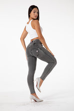 Load image into Gallery viewer, Shascullfites melody regular waist gray jeggings push up jeans bum shaping butt lifting yoga pants