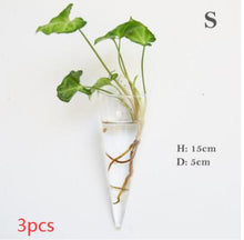 Load image into Gallery viewer, Fashion Wall Hanging Glass Flower Vase Terrarium Wall Fish Tank Aquarium Container Flower Planter Pots Home Garden Decoration