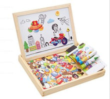 Load image into Gallery viewer, Wooden Magnetic Puzzle Toys Children 3D Puzzle Box Figure Animals Circus Writing Drawing Board Learning Education Toys For Kids