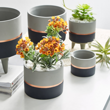 Load image into Gallery viewer, Nordic Minimalist Cement Breathable Flower Pot Home Balcony Decorations