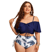 Load image into Gallery viewer, Bikini Tube Top Drawstring One-shoulder Ruffled Swimsuit