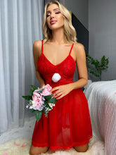 Load image into Gallery viewer, European And American Style V Neck Lace Suspender Nightdress Suit