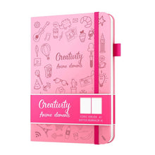 Load image into Gallery viewer, Dot Matrix Horizontal Line Inside Two-color Ribbon Notebook