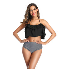 Load image into Gallery viewer, Bikini Split Swimsuit European And American Cross-border High Waist Printing