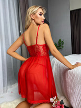 Load image into Gallery viewer, European And American Style V Neck Lace Suspender Nightdress Suit