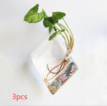 Load image into Gallery viewer, Fashion Wall Hanging Glass Flower Vase Terrarium Wall Fish Tank Aquarium Container Flower Planter Pots Home Garden Decoration