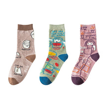 Load image into Gallery viewer, Personality Contrast Color Graffiti Women's Tube Socks Street Style Fashion Cotton Socks