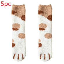 Load image into Gallery viewer, Women's Coral Fleece Cat Paw Pattern Kawaii Thick Warm Socks
