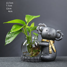Load image into Gallery viewer, Glass Transparent Water Cultivation Green Dish Ware Flower Pot