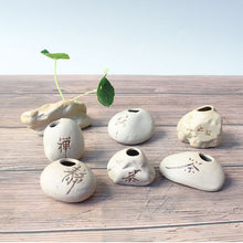 Load image into Gallery viewer, Office Desktop Imitated Stone Writing Thumb Floret Home Ceramic Succulent Flower Pot