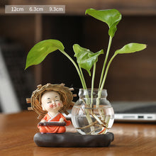 Load image into Gallery viewer, Green Radish Hydroponic Plant Pots And Utensils Transparent Desk Decorations Home Furnishings