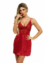 Load image into Gallery viewer, Women's Sleepwear Erotic Clothes Sexy Black Dress Plus Size Lace Night Lingerie Temptation Underwear Nightdress Pijama Mujer
