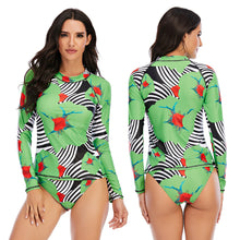 Load image into Gallery viewer, Casual Split Long-sleeved Surfing Suit Sunscreen Female Swimsuit
