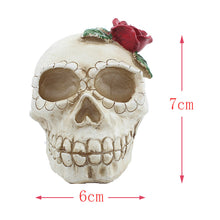 Load image into Gallery viewer, Skull Lamp Resin Ghost Skeleton Head LED Electronic Candle Light Haunted House Halloween Party Scene Props Lamp