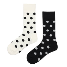 Load image into Gallery viewer, Asymmetrical Color Retro Personality Male And Female Couple Mid-length Cotton Socks