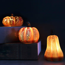 Load image into Gallery viewer, New Halloween Pumpkin Lantern Simulation Pumpkin LED Candle Lamp Resin Luminous Pumpkin