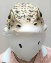 Load image into Gallery viewer, Halloween Animal Headgear Latex Golden Toad Mask