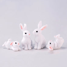 Load image into Gallery viewer, Micro Landscape Resin White Rabbit Ornament