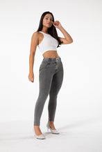 Load image into Gallery viewer, Shascullfites melody regular waist gray jeggings push up jeans bum shaping butt lifting yoga pants
