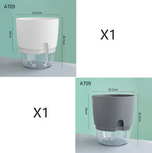 Load image into Gallery viewer, Automatic Water-Absorbing Flower Pot Plastic Resin Transparent Flower Pot