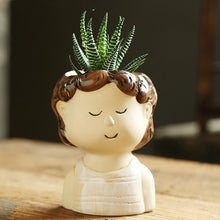 Load image into Gallery viewer, Doll Theme Small Flower Pot Personality Fleshy Potted Plant
