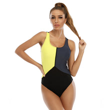 Load image into Gallery viewer, Women's Colorblock Sports Triangle One Piece Swimsuit