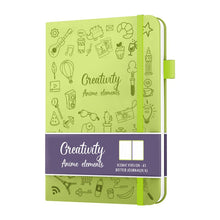 Load image into Gallery viewer, Dot Matrix Horizontal Line Inside Two-color Ribbon Notebook
