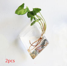 Load image into Gallery viewer, Fashion Wall Hanging Glass Flower Vase Terrarium Wall Fish Tank Aquarium Container Flower Planter Pots Home Garden Decoration