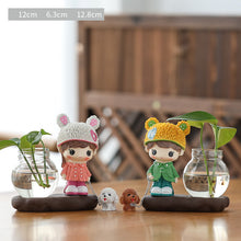 Load image into Gallery viewer, Green Radish Hydroponic Plant Pots And Utensils Transparent Desk Decorations Home Furnishings