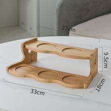 Load image into Gallery viewer, Multi-layer Small Flower Stand Solid Wood Floating Office Green Radish Succulent Flower Pot Shelf