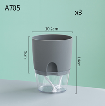 Load image into Gallery viewer, Automatic Water-Absorbing Flower Pot Plastic Resin Transparent Flower Pot