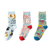 Load image into Gallery viewer, Personality Contrast Color Graffiti Women's Tube Socks Street Style Fashion Cotton Socks