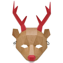 Load image into Gallery viewer, 3d Half Face Mask Collection Fox Elephant Panda Elk